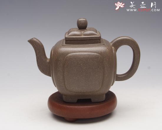 紫砂壶图片：四方凸奎 - 美壶网