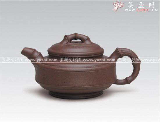 紫砂壶图片：双线竹鼓 - 美壶网