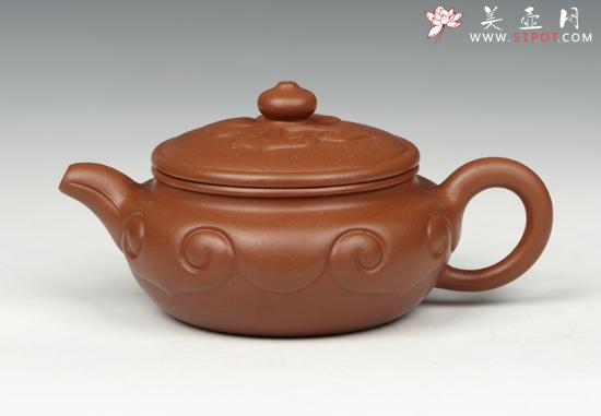 紫砂壶图片：扁鼓如意 - 美壶网