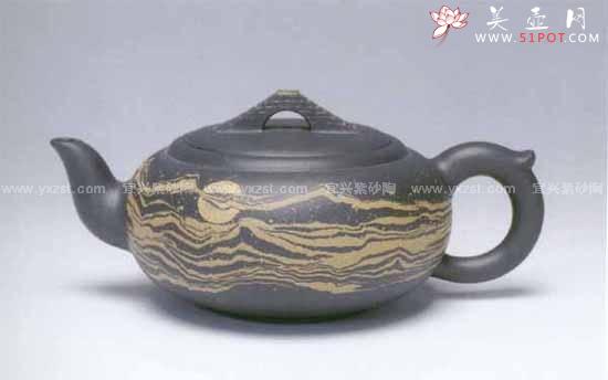 紫砂壶图片：蛟桥夜月壶 - 美壶网