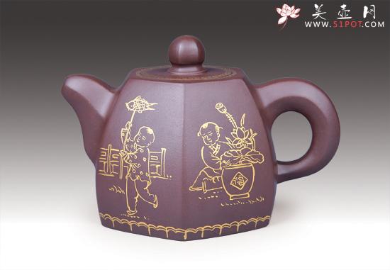 紫砂壶图片：铜六方 - 美壶网