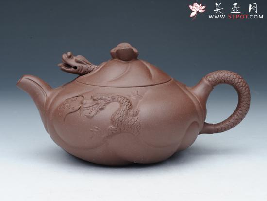 紫砂壶图片：鱼化龙壶 - 美壶网