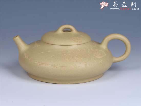 紫砂壶图片:- 本山绿泥满瓢 - - 美壶网