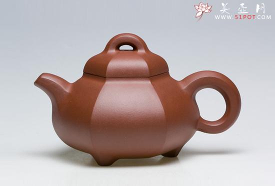 紫砂壶图片：六方新石瓢 350CC - 美壶网