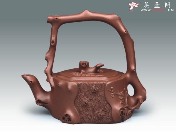 紫砂壶图片：梅椿提梁 - 美壶网
