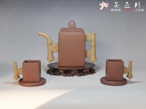 紫砂壶图片：消防（岁岁平安） 500CC 清水泥 - 美壶网