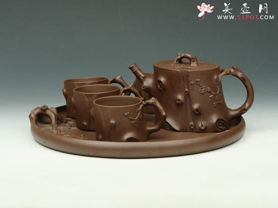 紫砂壶图片：梅桩套壶 - 美壶网