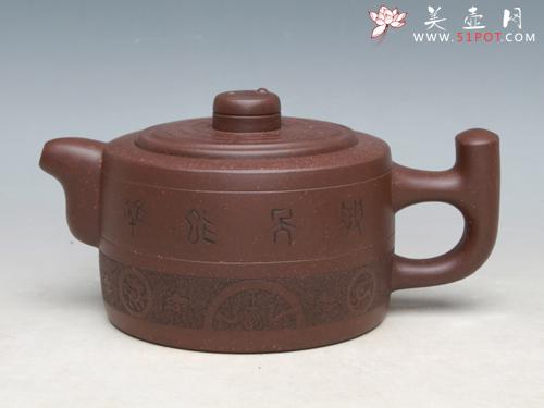 紫砂壶图片：伏羲壶 泥料：紫泥... - 美壶网