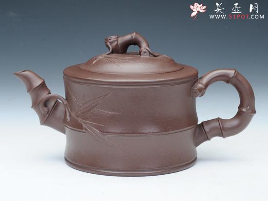 紫砂壶图片:三节竹段 - 美壶网