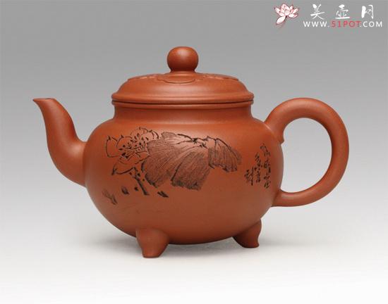 紫砂壶图片：陆路晴 清水泥 大彬如意 - 美壶网