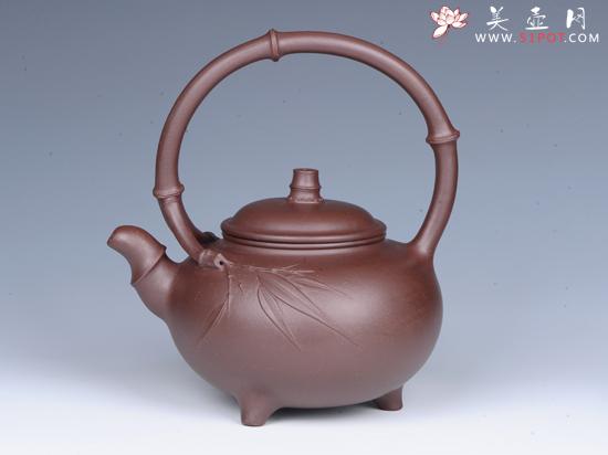 紫砂壶图片：智竹提梁 - 美壶网