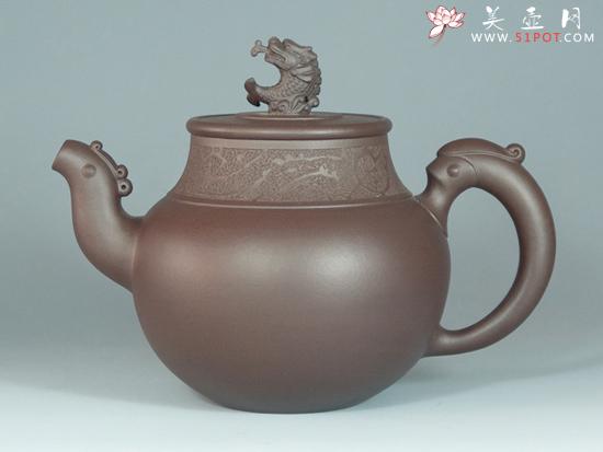 紫砂壶图片:鱼跃龙门(特等金奖) - 美壶网