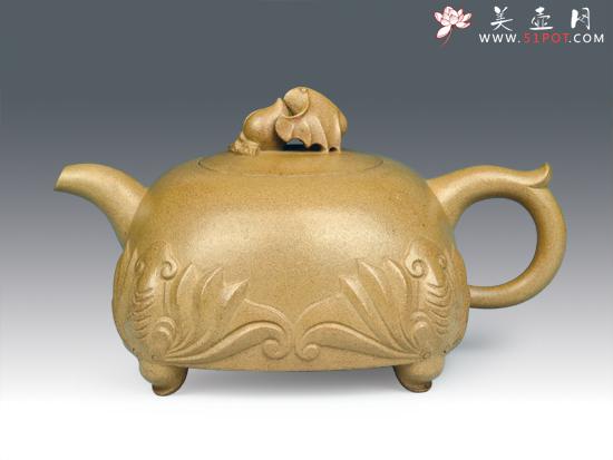紫砂壶图片：五福捧寿 - 美壶网