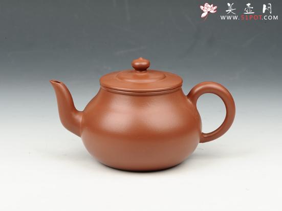 紫砂壶图片：秀水壶 280cc 原矿朱泥 - 美壶网