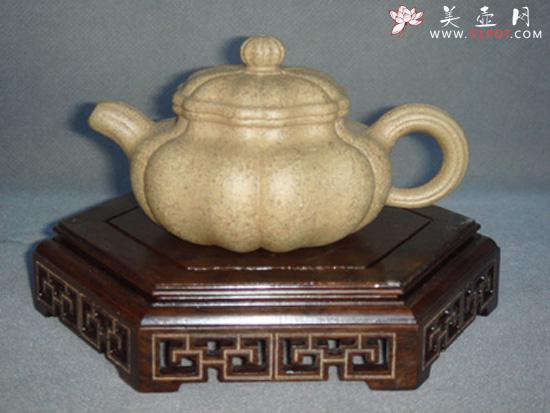 紫砂壶图片：葵仿古壶 - 美壶网