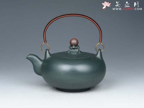 紫砂壶图片：明珠提梁 - 美壶网