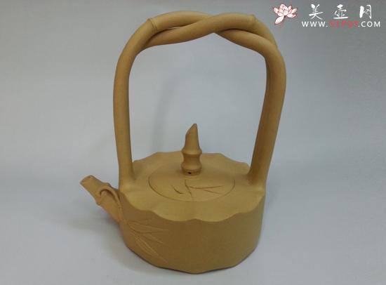 紫砂壶图片：竹节提梁 - 美壶网