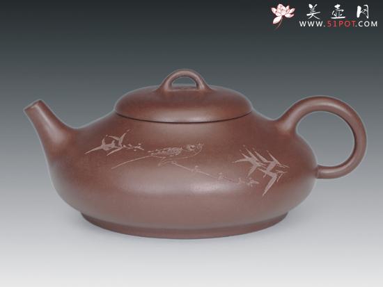 紫砂壶图片：扁石瓢 - 美壶网