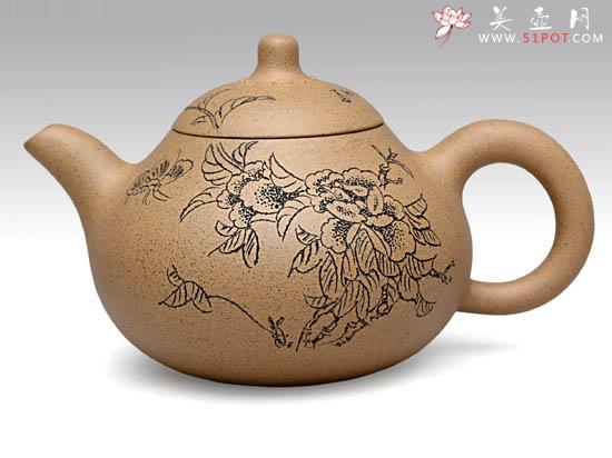 紫砂壶图片：玉乳  泥料：段砂  容量：300CC - 美壶网