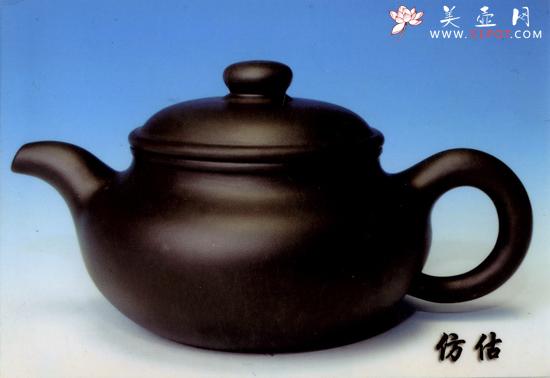 紫砂壶图片：仿古（紫青灰） - 美壶网