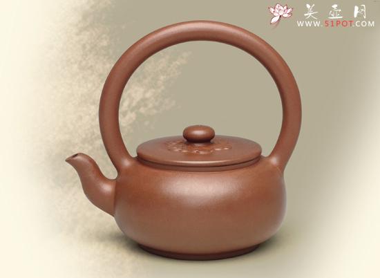 紫砂壶图片：祥云提梁 - 美壶网