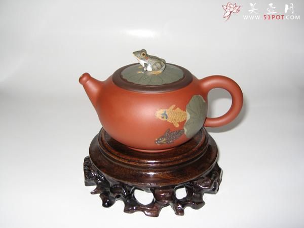 紫砂壶图片:荷叶青蛙 - 美壶网