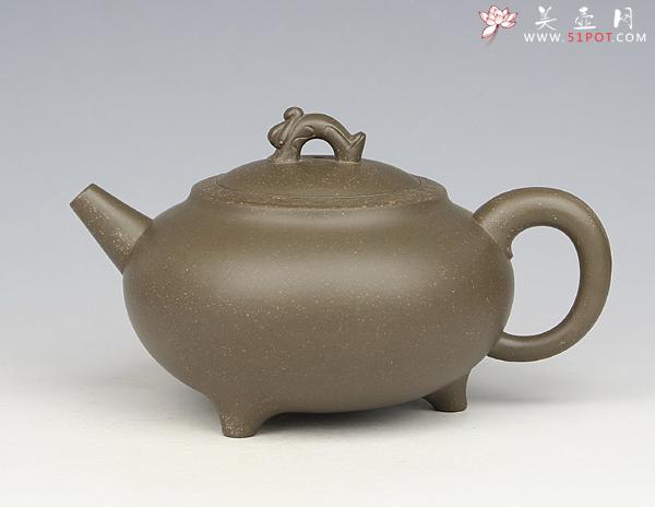 紫砂壶图片：三足龙壶  - 美壶网