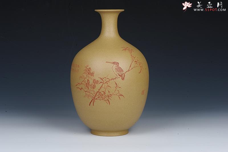 紫砂壶图片：紫砂花瓶，高约25cm - 美壶网