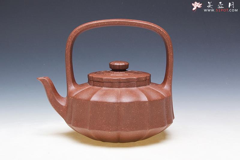 紫砂壶图片：菱花提梁 - 美壶网