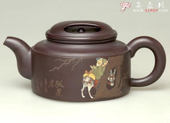 紫砂壶图片：八仙过海之张果老 - 美壶网