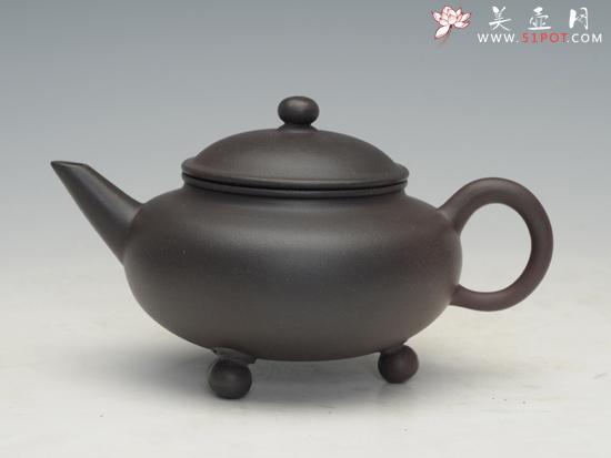 紫砂壶图片：三脚水平 - 美壶网