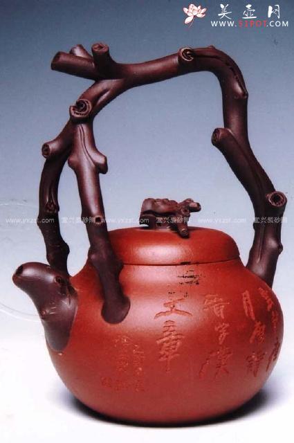 紫砂壶图片：东坡提梁壶 - 美壶网