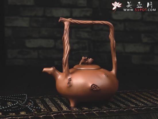 紫砂壶图片：柏福提梁壶 - 美壶网