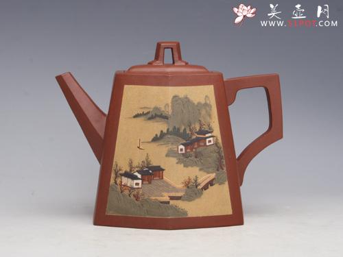 紫砂壶图片:高六方 380CC - 美壶网