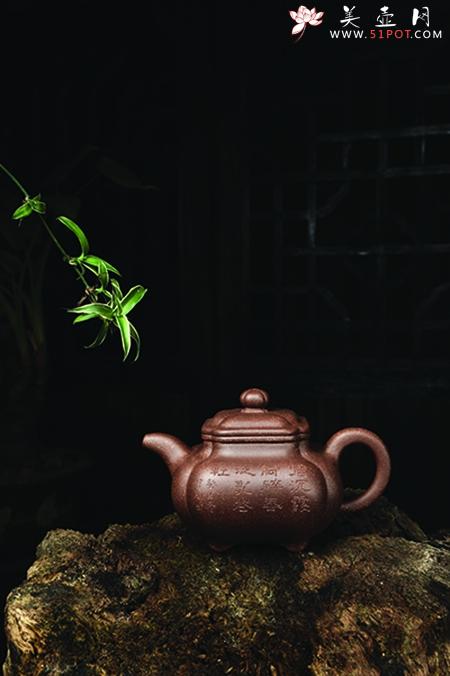 紫砂壶图片：角四方传炉 - 美壶网
