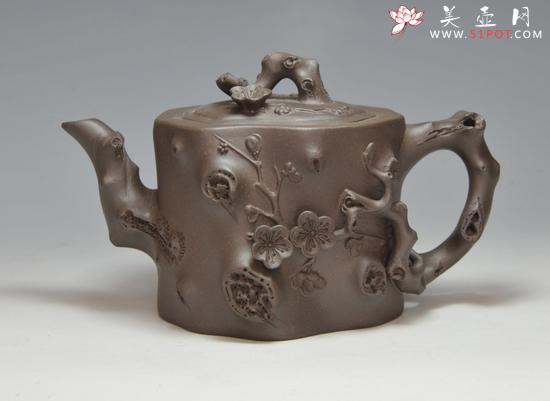 紫砂壶图片:新型梅桩紫 - 美壶网