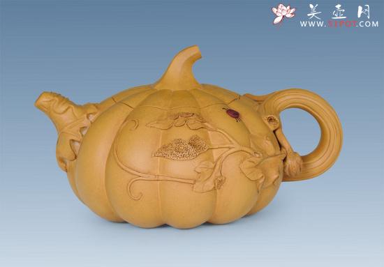 紫砂壶图片：南瓜壶 - 美壶网