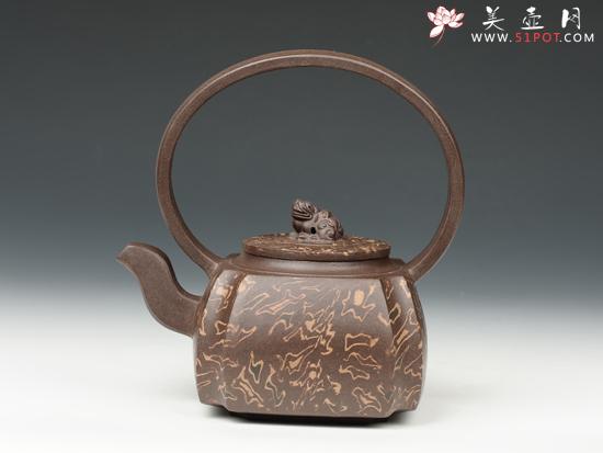 紫砂壶图片:抽角提梁 - 美壶网