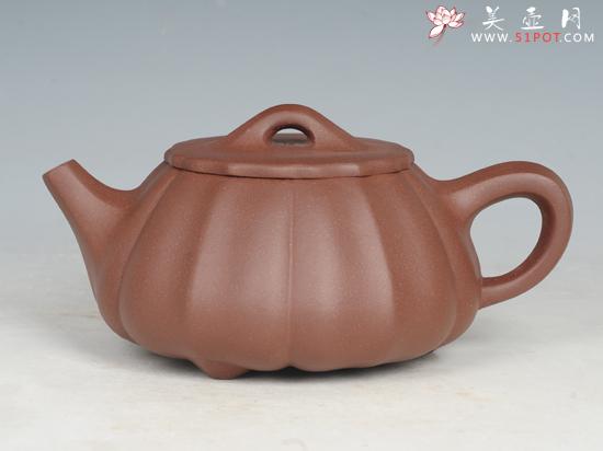 紫砂壶图片：筋纹石瓢 - 美壶网