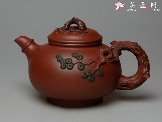 紫砂壶图片：鼓腹三友  450cc - 美壶网