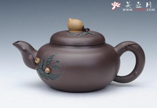 紫砂壶图片：寿桃壶 - 美壶网