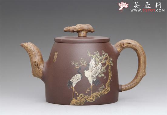 紫砂壶图片：松鹤延年 - 美壶网