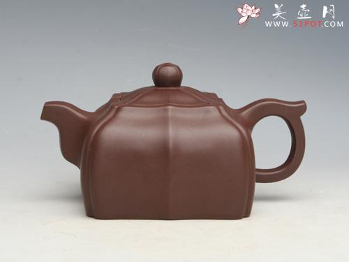紫砂壶图片:四方筋瓤 容量:380CC - 美壶网