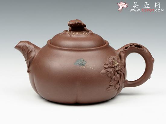 紫砂壶图片：花开富贵 - 美壶网