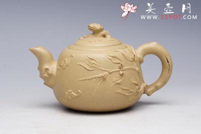 紫砂壶图片：五福寿桃 - 美壶网