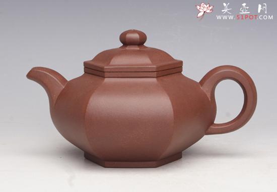 紫砂壶图片：藏六方壶 - 美壶网