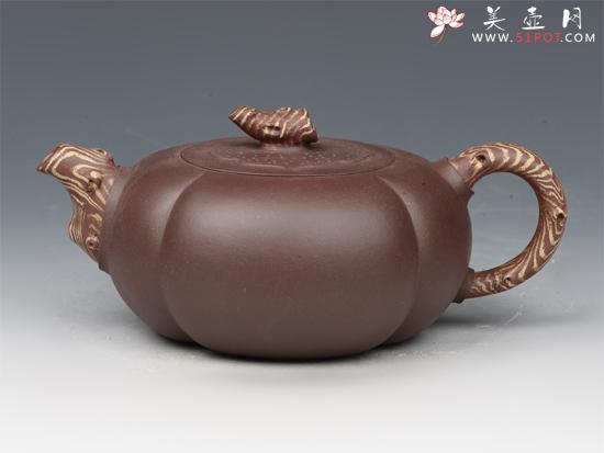紫砂壶图片：扁柿 - 美壶网