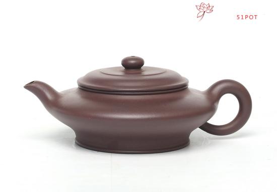 紫砂壶图片：虚扁 260CC - 美壶网