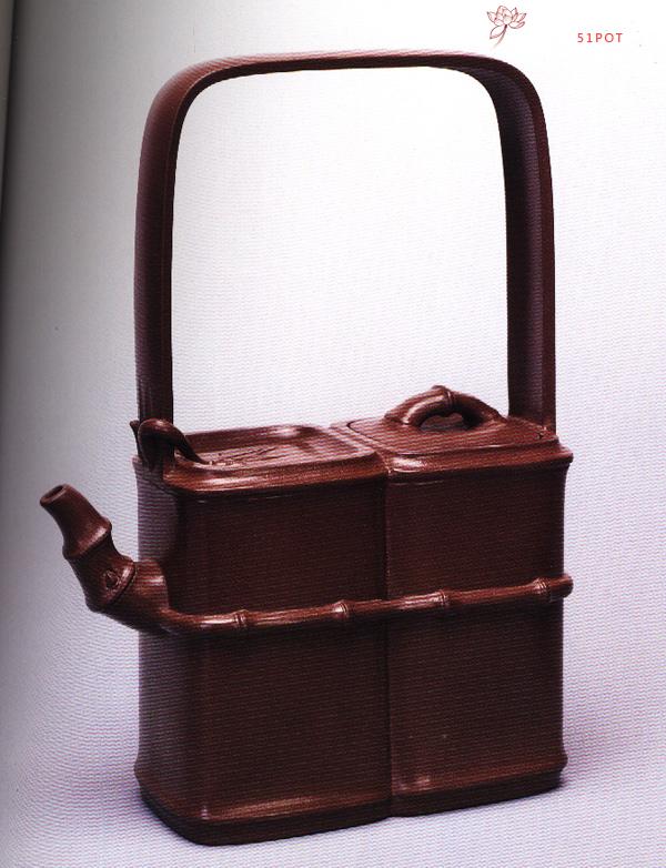 紫砂壶图片：双竹提梁壶 - 美壶网
