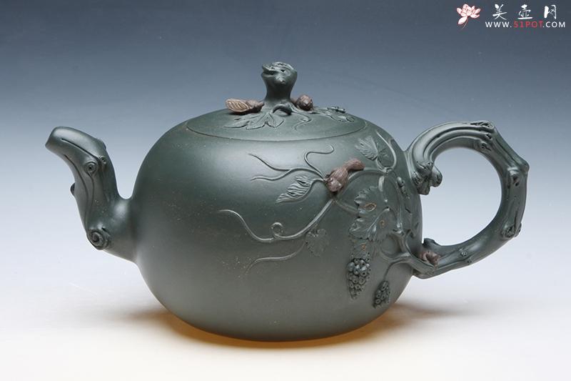 紫砂壶图片：松鼠葡萄壶 - 美壶网